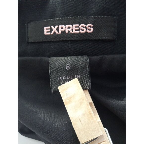 Express Black Button Up Blazer Size 8 Left Chest Pocket - Picture 5 of 7